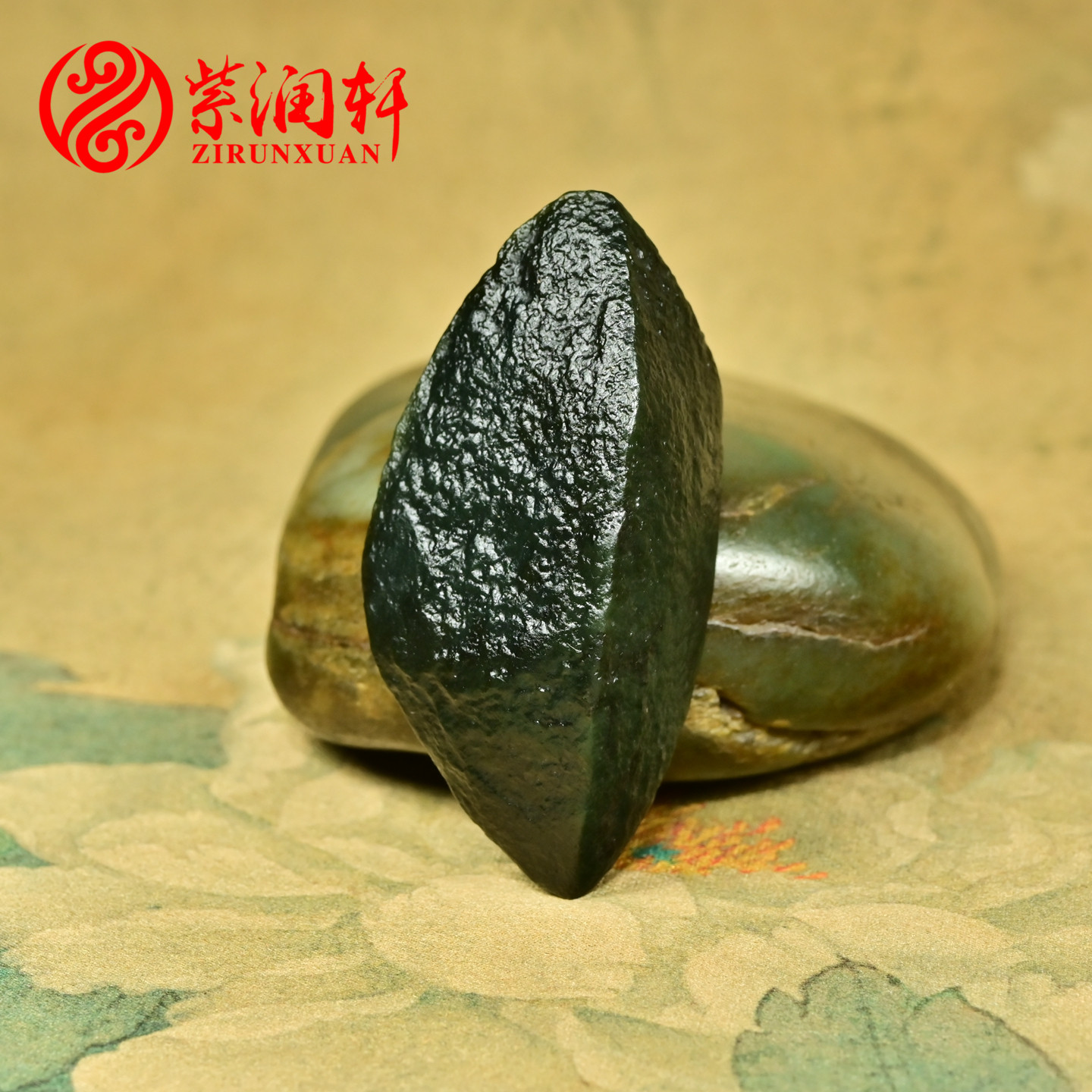 紫润轩新疆和田玉天然戈壁料黑青原石玩料挂件密度之王旱籽料收藏