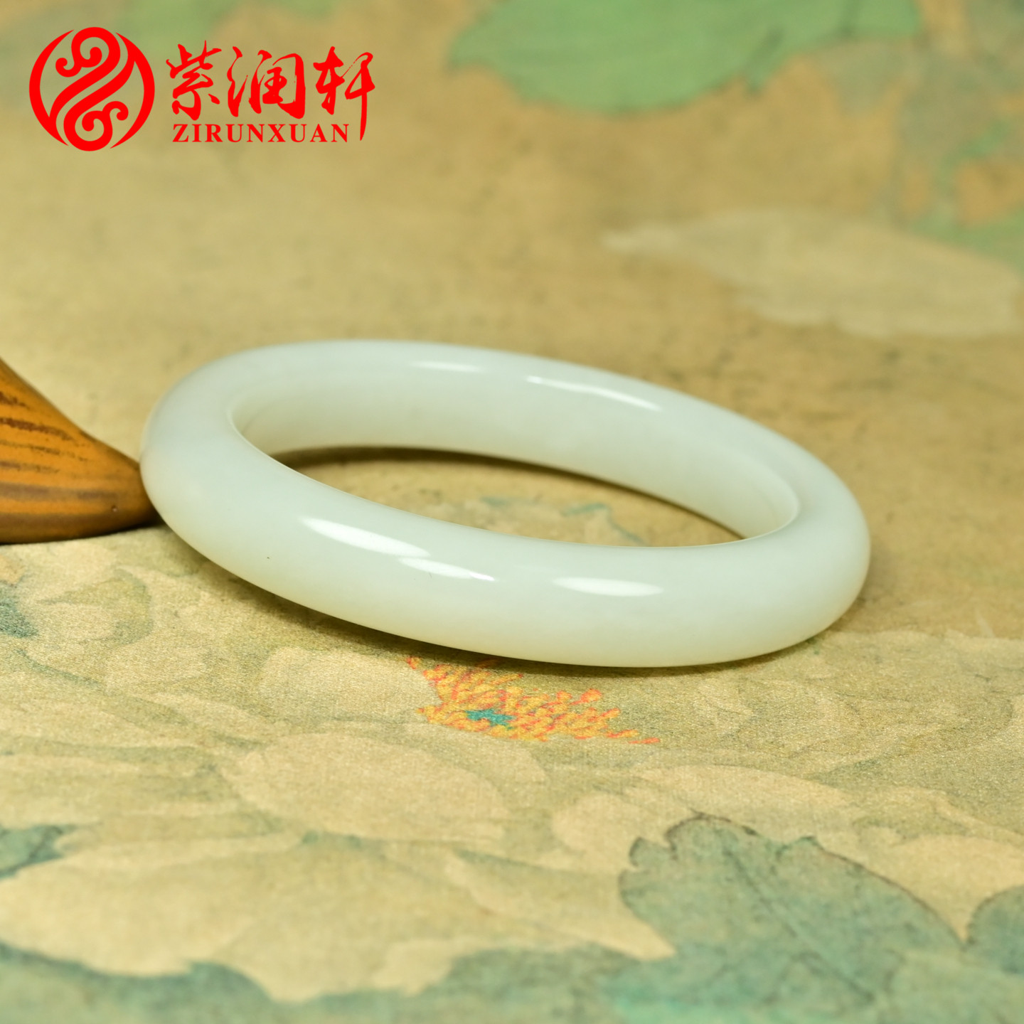 和田玉白玉手镯山流水料羊脂玉镯