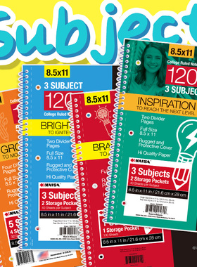 凯萨KAISA美式灵感线圈本凯撒A4高颜值ins风考研横线科目笔记本子