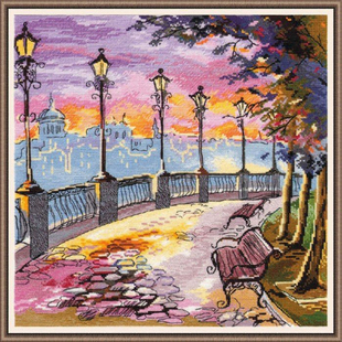 【CC4567-傍晚的堤岸】十字绣2026新款客厅餐厅风景系列小幅简