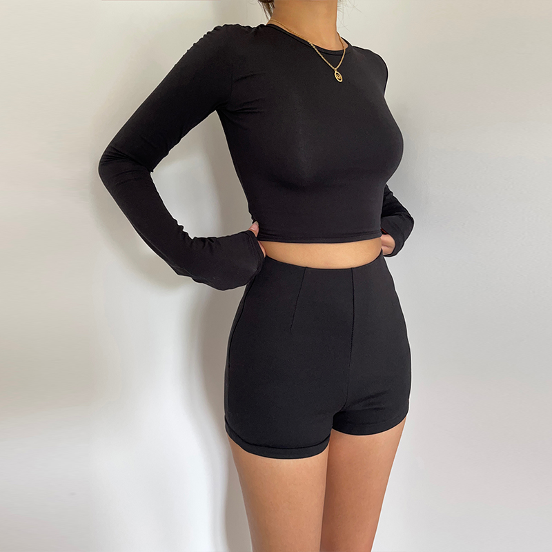 自制高腰休闲短裤短裤