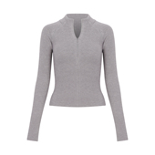 恤女2024新款 自制高街辣妹穿搭紧身半拉链长袖 气质上衣679