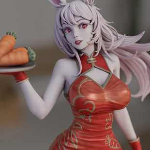手办白模gk白胚 兔女郎拼装高精3d打印 gk白模练手树脂白模手办gk