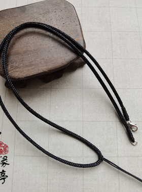 2mm宝宝平安扣金锁银锁黄金吊坠佛牌翡翠蜜蜡挂绳情侣款纯银扣