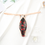 男士性感丁字裤低腰薄款网纱透明单丁内裤男激凸露臀无痕细带T裤