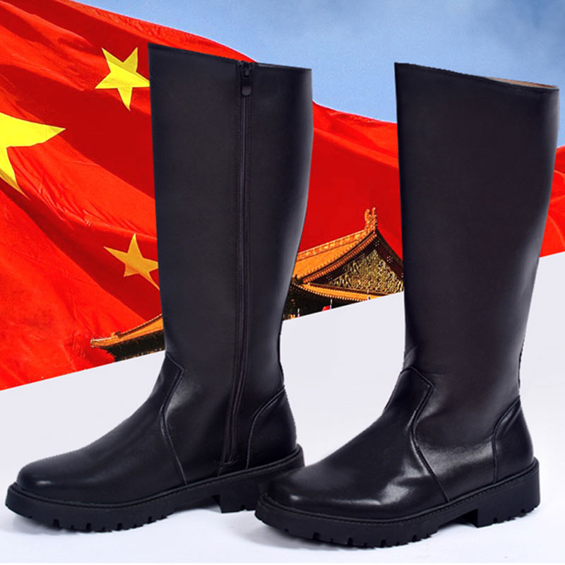 骑马靴大码术阅兵仪仗队长高筒成人儿童男女蒙古真牛皮演出马靴鞋