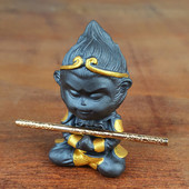 迷你孙悟空鱼缸造景小摆件猴尾装 饰假山盆景家居茶宠茶台配件大圣