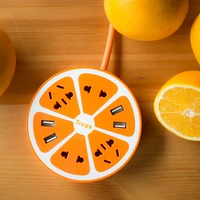 Лимонный мультяшный настольный фруктовый удлинитель, мобильный телефон с зарядкой