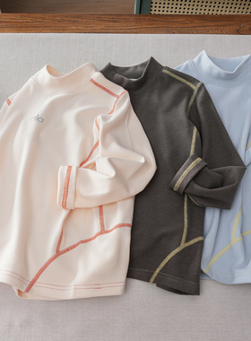 【德绒打底衫】男女童磨毛打底衫秋冬款儿童高弹秋衣2025保暖内衣