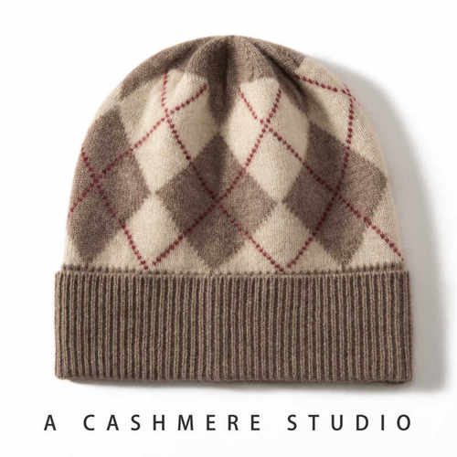 Purecashmere羊绒帽子菱格男女款