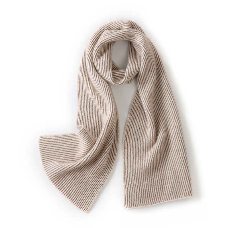 秋冬100%纯山羊绒围巾男女同款简约抽条针织休闲百搭保暖护颈围脖,服饰配件/皮带/帽子/围巾,围巾/丝巾/披肩,淘宝优惠券,粉丝福利购,淘宝优惠卷