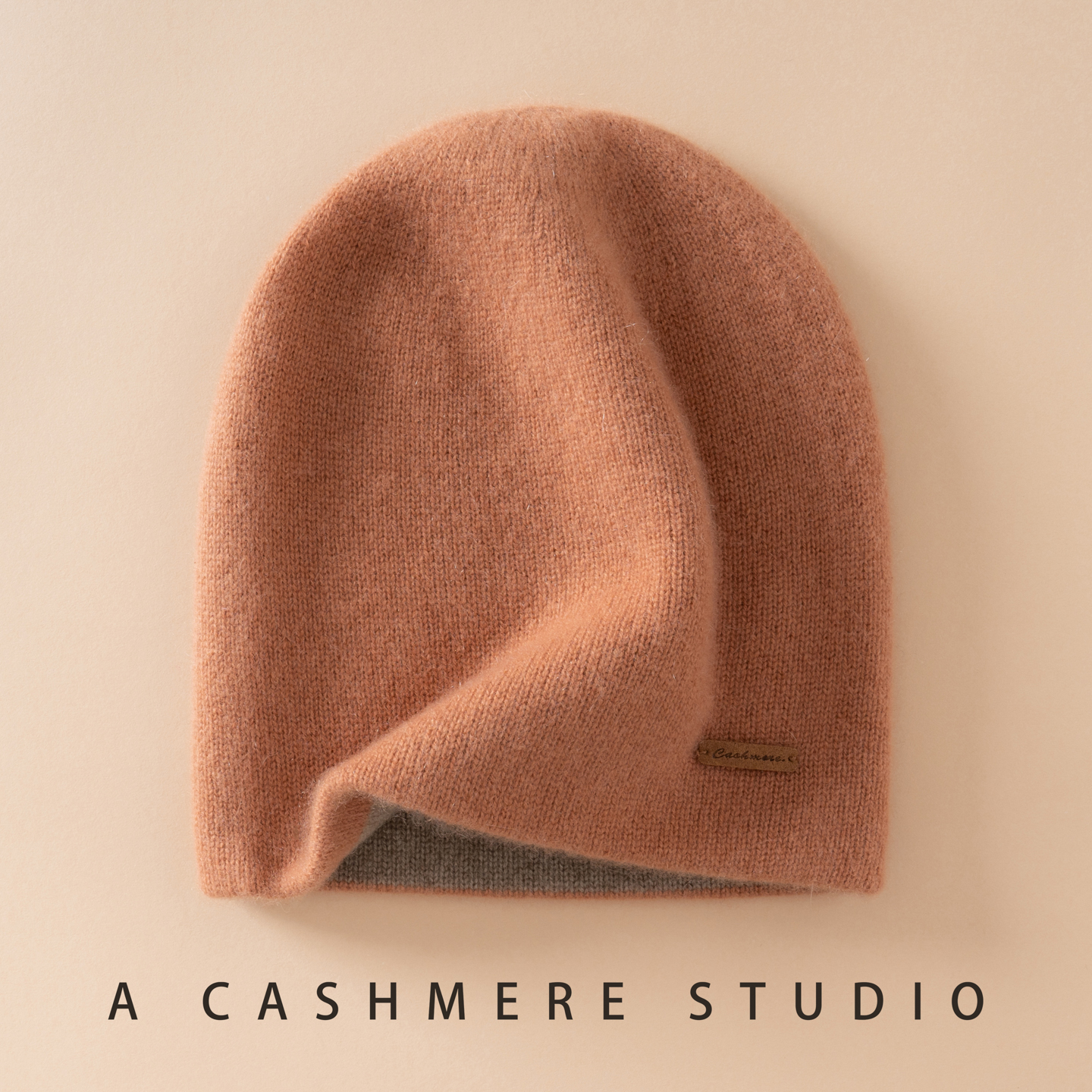 一线成型~秋冬100%纯山羊绒帽子女双层加厚保暖护耳包头针织帽男