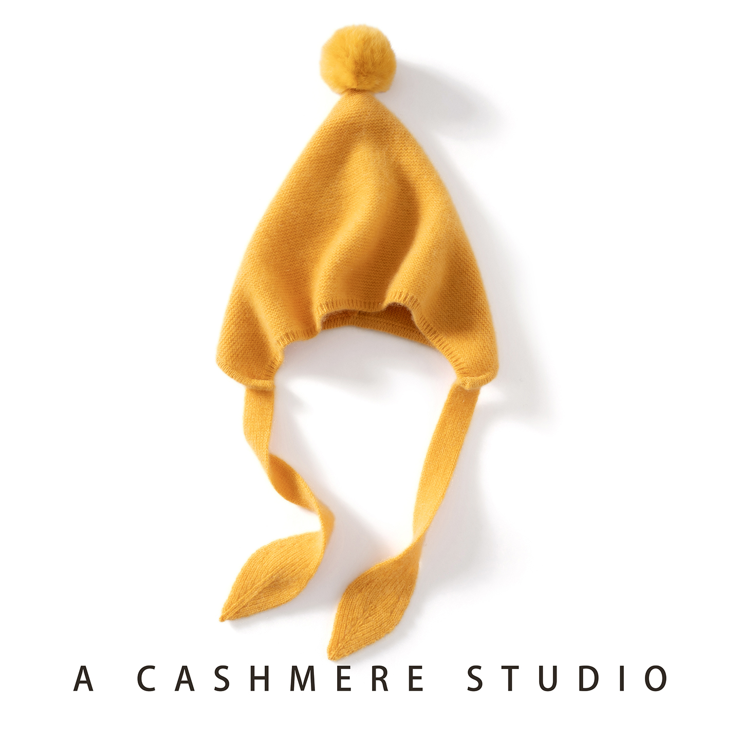 儿童100%纯山羊绒防风保暖帽子