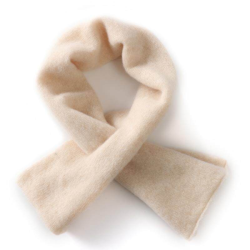 12针100纯山羊绒围巾男女穿孔保暖围脖秋冬季护颈防寒小尺寸围脖