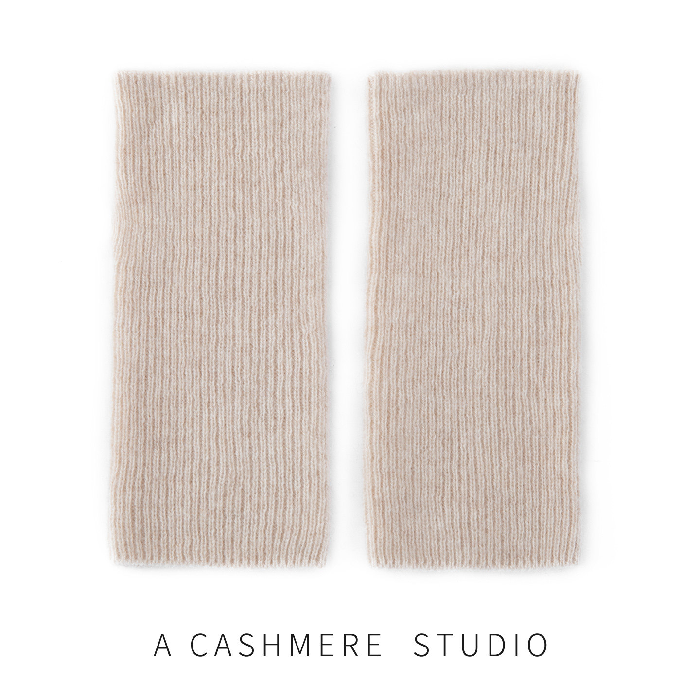 秋冬纯山羊绒漏指半指保暖手套女