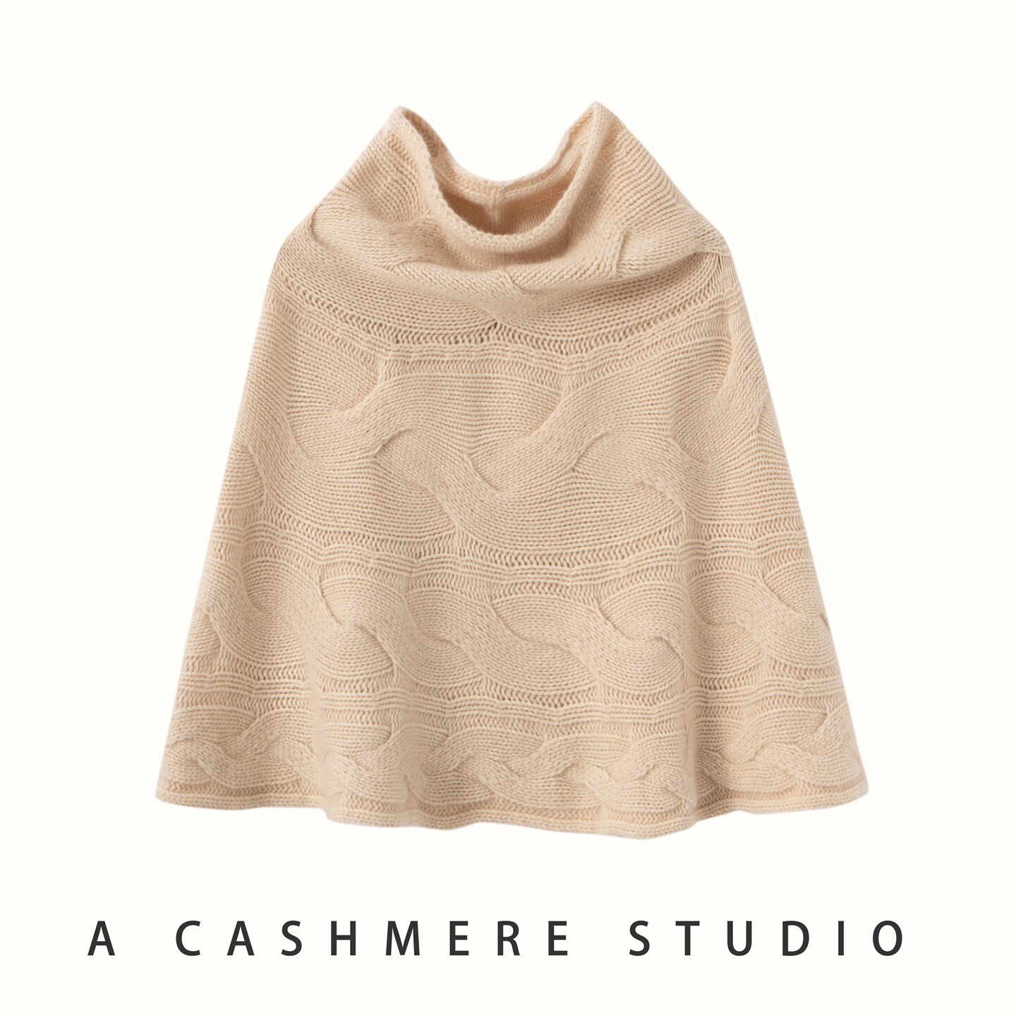 秋冬新款100%纯山羊绒围巾女高领加厚保暖针织披肩外搭围脖两用