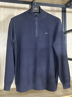 金利来男装GY秋冬季混纺保暖半拉链针织羊毛衫WLL0045-PW018-48