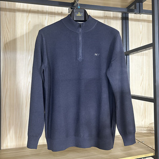 PW018 金利来男装 WLL0045 混纺保暖半拉链针织羊毛衫 GY秋冬季