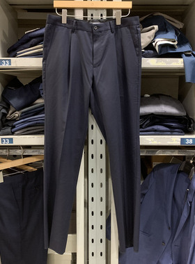金利来商务男装西裤夏款纯羊毛直筒纯色长裤MPD23251905-95
