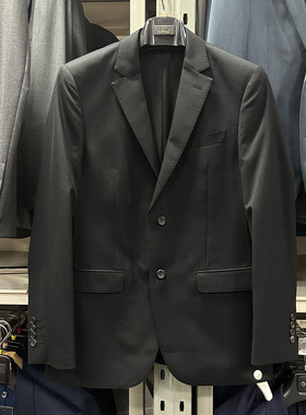 金利来商务男装西装秋冬款含羊毛修身型黑色外套MZTF35016291-99