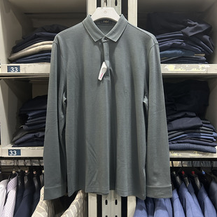 含羊毛翻领常规长袖 金利来男装 T恤衫 秋冬款 MTL22231715