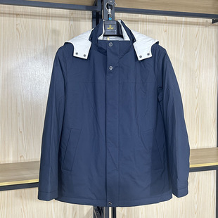 金利来男装羽绒服冬季抑菌白鹅绒可脱帽常规外套EDSG39936010-95