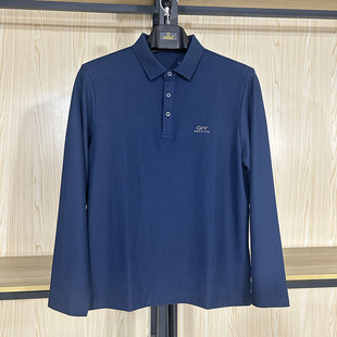 金利来GY男装25秋冬新款上衣常规纯色长袖POLO衫TLF0029-PT221-95