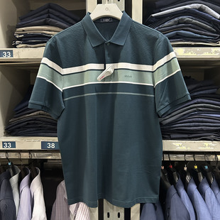 金利来男装 含桑蚕丝抗菌舒适常规休闲短袖 MTS23111437 T恤夏款