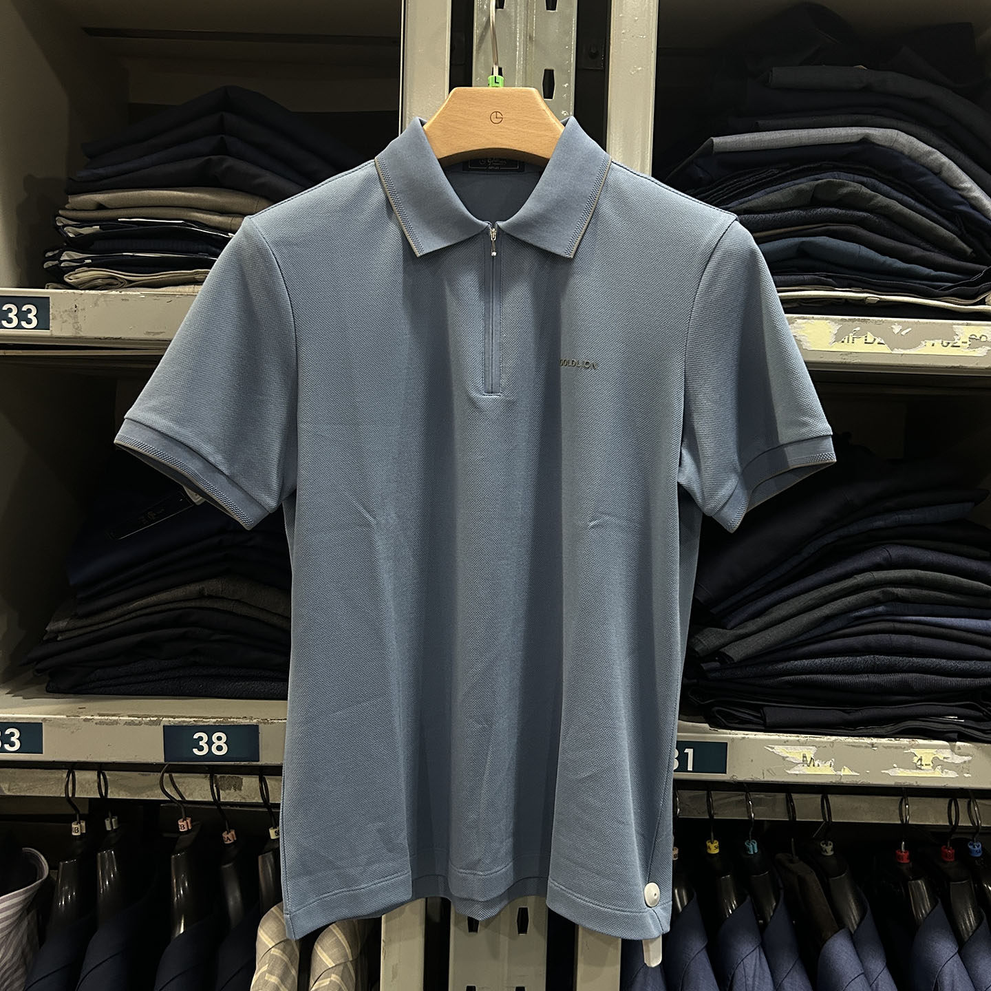 金利来男装T恤衫夏款含桑蚕丝拉链抗菌常规短袖MTS23111457-15,男装,T恤,淘宝优惠券,粉丝福利购,淘宝优惠卷