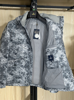 金利来男装羽绒服秋冬款白鹅绒连帽保暖外套MDSF41914263-58