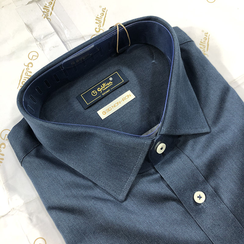 金利来男长袖衬衫秋纯棉免烫衬衣