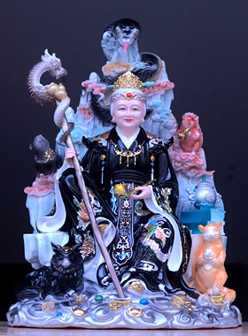 黑妈妈东北五仙黑老太供奉摆件