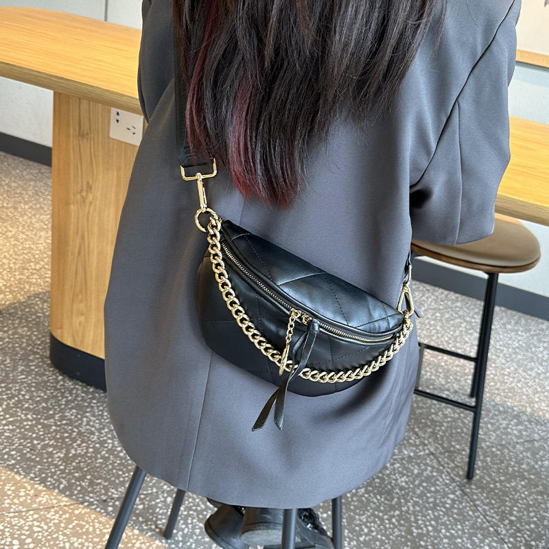 菱格链条包女2025新款秋冬时胸包