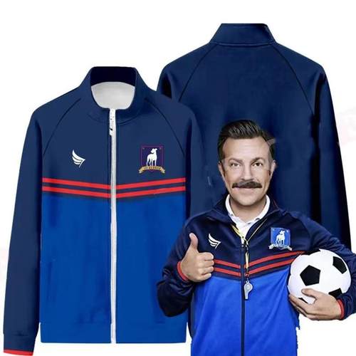 2024新款上新足球教练立领夹克男Ted Lasso AFC Richmond休闲卫衣