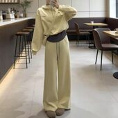 抽绳卫裤 2026春季 半拉链假两件卫衣 休闲运动套装 两件套5573 新款