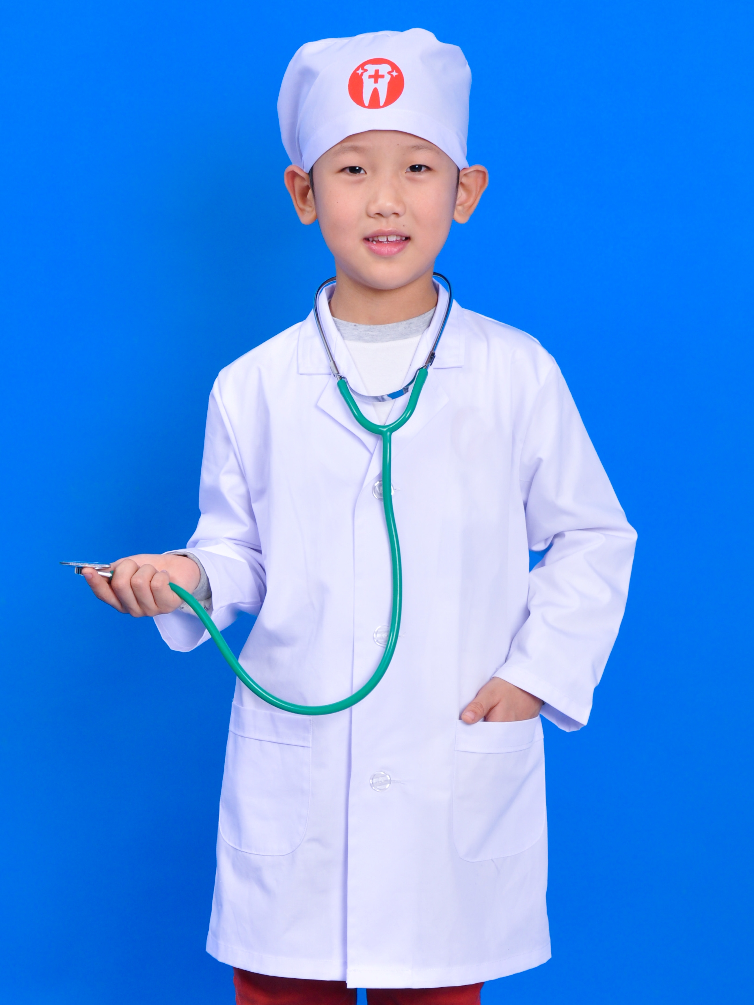 Children's doctor nurse clothing science experiment service long short -sleeved white coat small dentist clothing performance kindergarten kindergarten