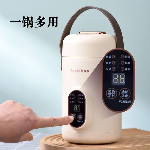 便携式电炖杯多功能电煮锅煮粥煲汤煮饭办公室宿舍保温预约电炖盅