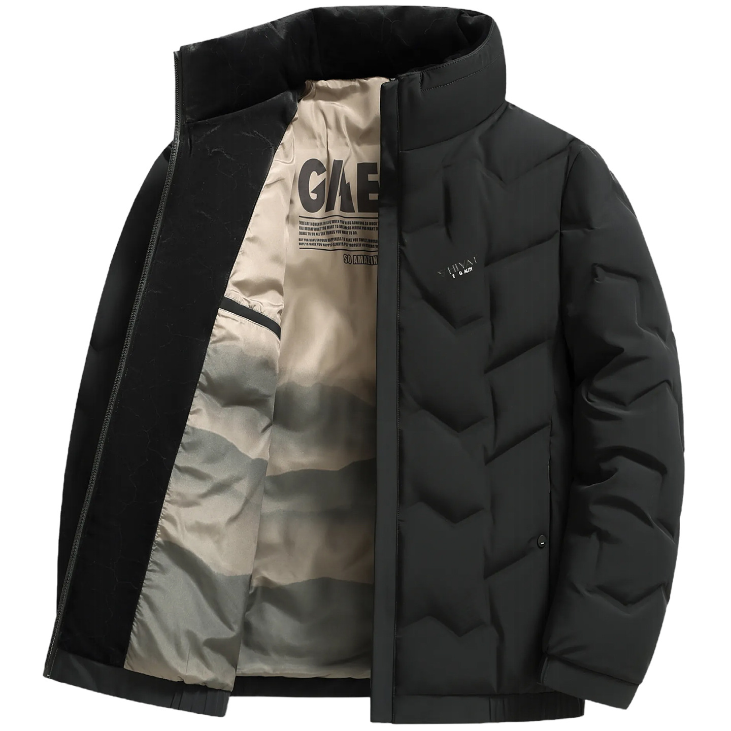 男士冬季短款羽绒服白鸭绒立领冬装中年商务休闲潮爸爸装保暖外套