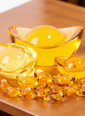 儿童水晶宝石玩具仿水晶金元宝摆件小朋友过家家宝藏早教奖励礼物