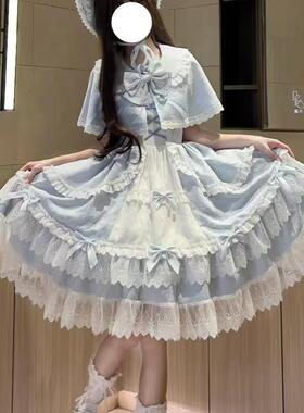 尾款玩偶密语Lolita少女连衣裙古早公主风甜美优雅斗篷吊带裙洋服