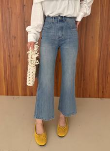 十三行印迹3908#微喇裤春夏新款时尚百搭女四面弹喇叭裤牛仔裤