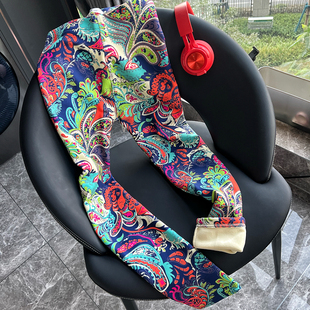 子 高腰显瘦弹力洋气女九分裤 印花打底裤 女外穿异域图腾印花小脚裤