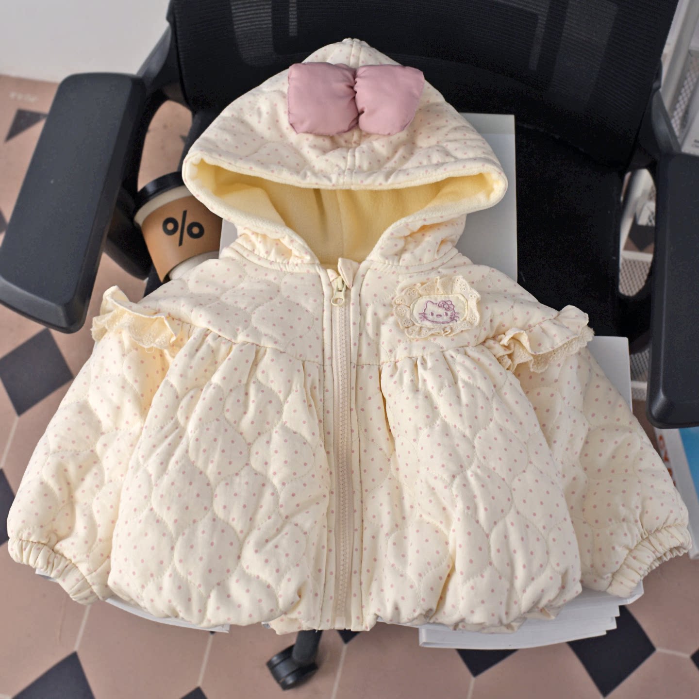 女童棉衣冬装2025新款连帽儿童宝宝加厚外套公主韩版童装婴儿棉服