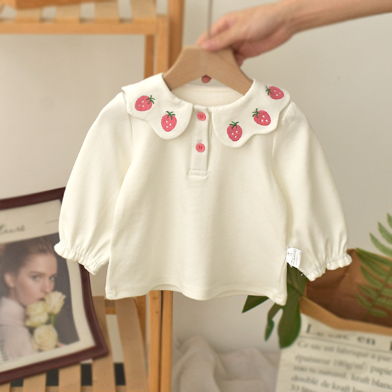 女童长袖打底衫新款儿童春装上衣婴儿宝宝洋气t恤小童纯棉衣服潮