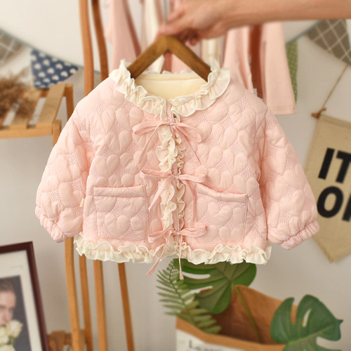 小女孩甜美韩版冬季棉衣