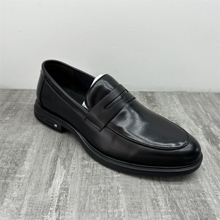 断码处理2023春款真皮男鞋时尚英伦风套脚舒适耐磨休闲正装皮鞋男