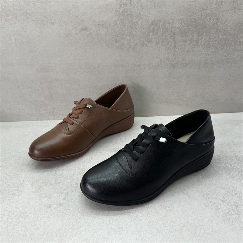 断码处理真皮女鞋平底舒适单鞋女