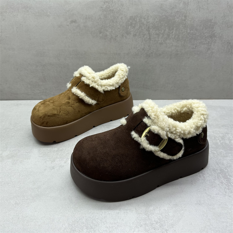 2025冬季新款增高厚底加绒勃肯鞋