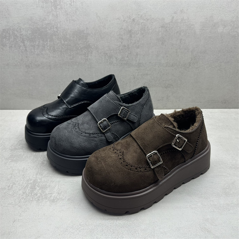 断码处理2025冬季新款女鞋英伦风百搭圆头增高厚底加绒勃肯鞋棉鞋,女鞋,勃肯鞋/软木鞋,淘宝优惠券,粉丝福利购,淘宝优惠卷