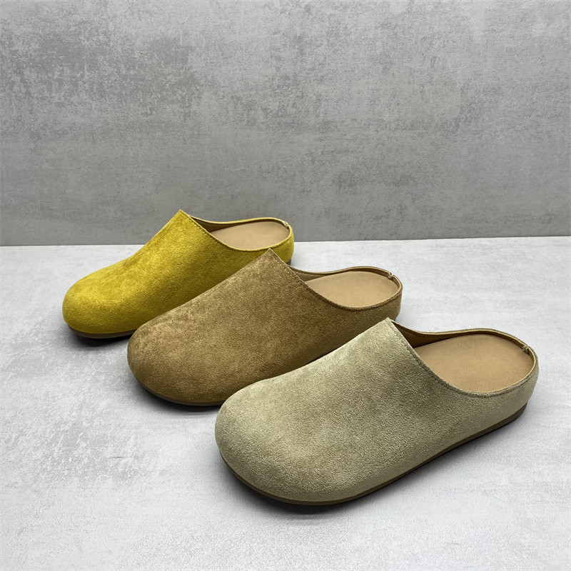 断码处理2025春款复古女鞋文艺厚底增高舒适外穿懒人勃肯半拖鞋女